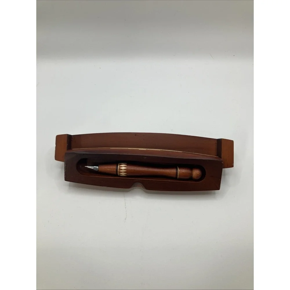 Columbia Wooden‎ Pen case With pen